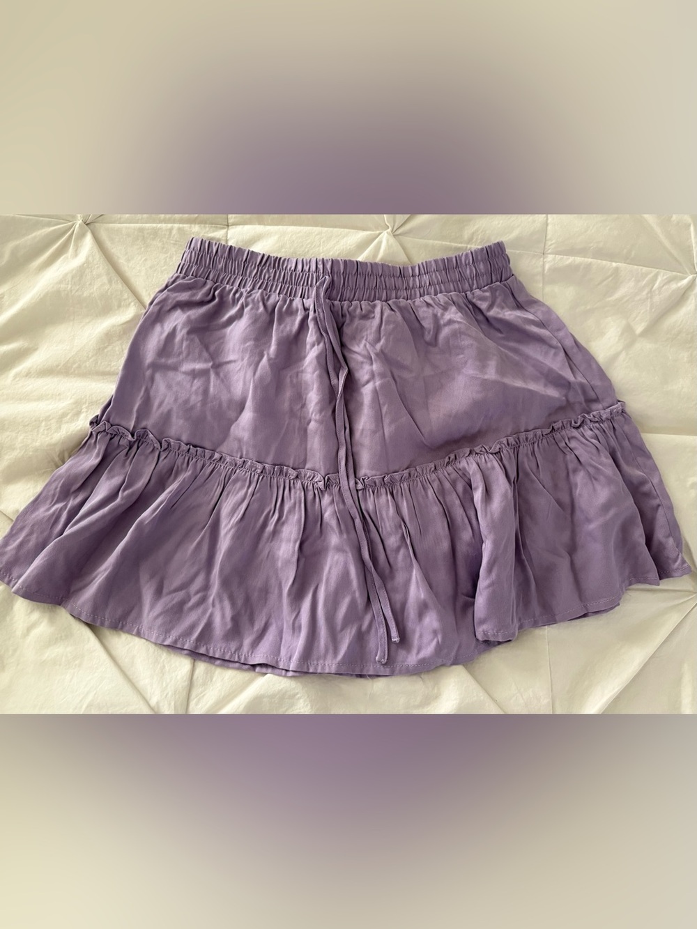 Shinestar ruffled, tier skirt. Lavender size s